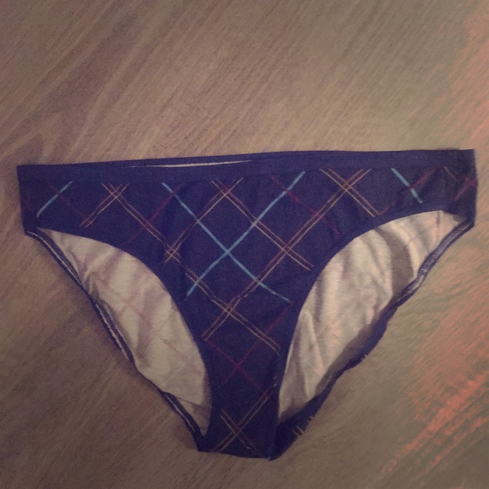Blue plaid bikini NWOT